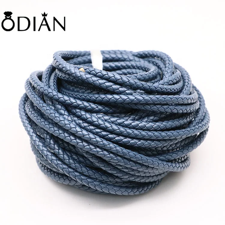 Braided Bolo Leather Cords Grey in Sizes 6mm 5mm 4mm Available in Many Colours Genuine Leather Cord