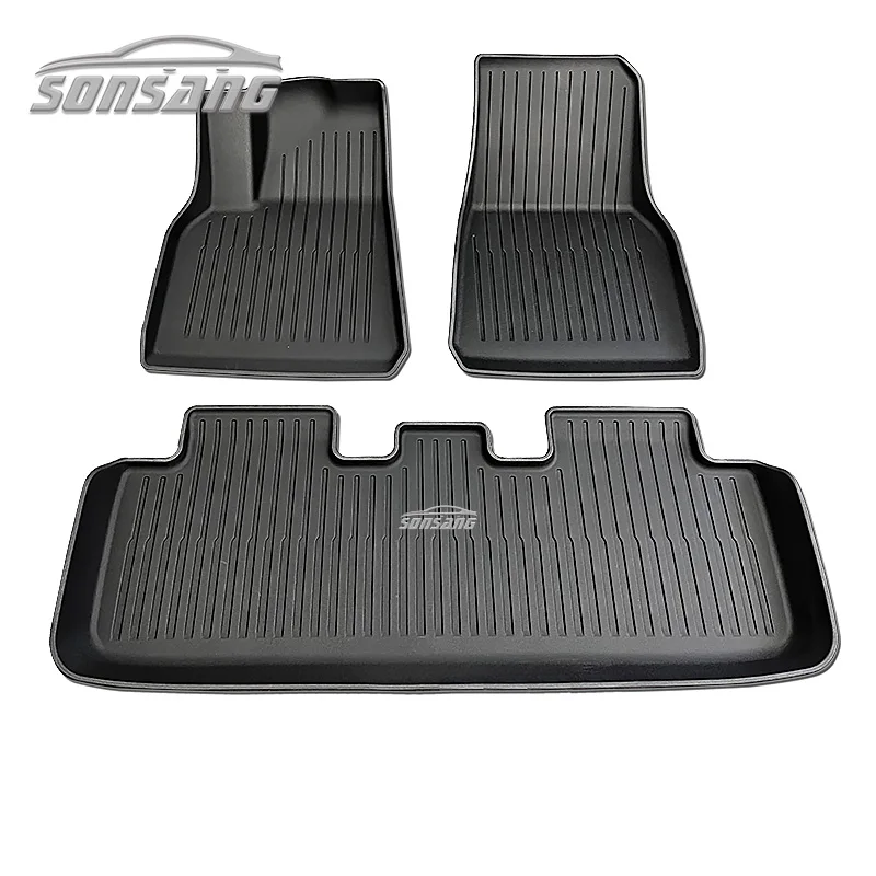 SONSANG Anti-slip 3D TPE Car Floor Carpet Mats Use for 2023 Tesla Model 3 Car Mats Model Y Winter Floor Mats 5d