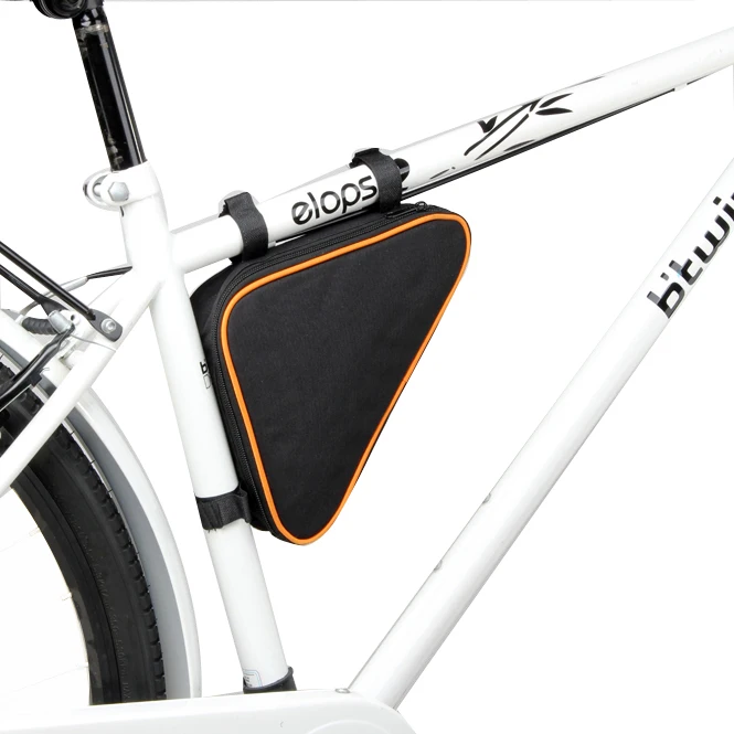 Новый дизайн 2021, Полиэстеровая водонепроницаемая черная сумка для велосипедной рамы, велосипедные сумки