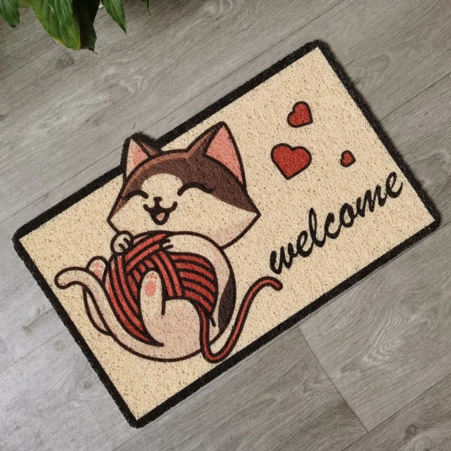Household Entrance PVC coil  Front Door Mat indoor Outdoor Rug Non-Slip waterproof Welcome hallway Doormat pet dag cat door mat