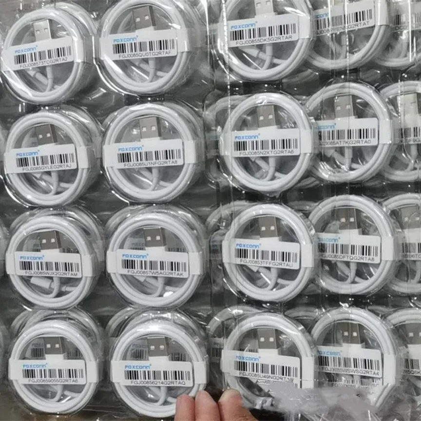 Лидер продаж кабель USB Foxconn из термопластичного эластомера 1 м с подсветкой для быстрой зарядки телефона передачи данных