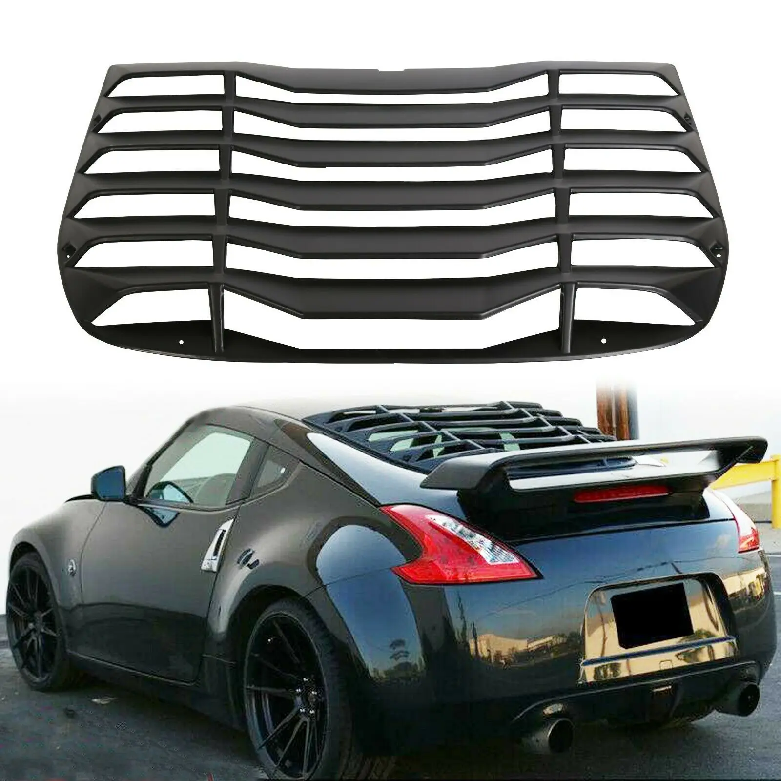 Для 09-20 Nissan 370Z Fairlady Z34 задние оконные жалюзи солнцезащитный козырек вентиляция ABS