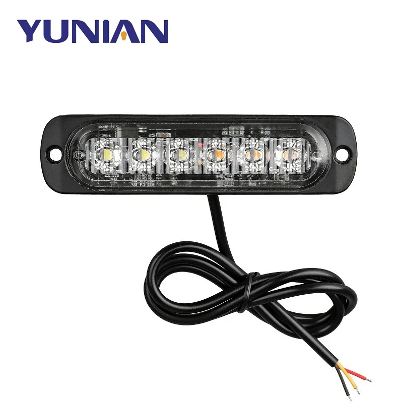 18 Modes 6LED Car Truck Light Rectangular 18W 1000LM IPX-4 Waterproof Emergency Beacon Warning Hazard Flash Strobe flash Lights