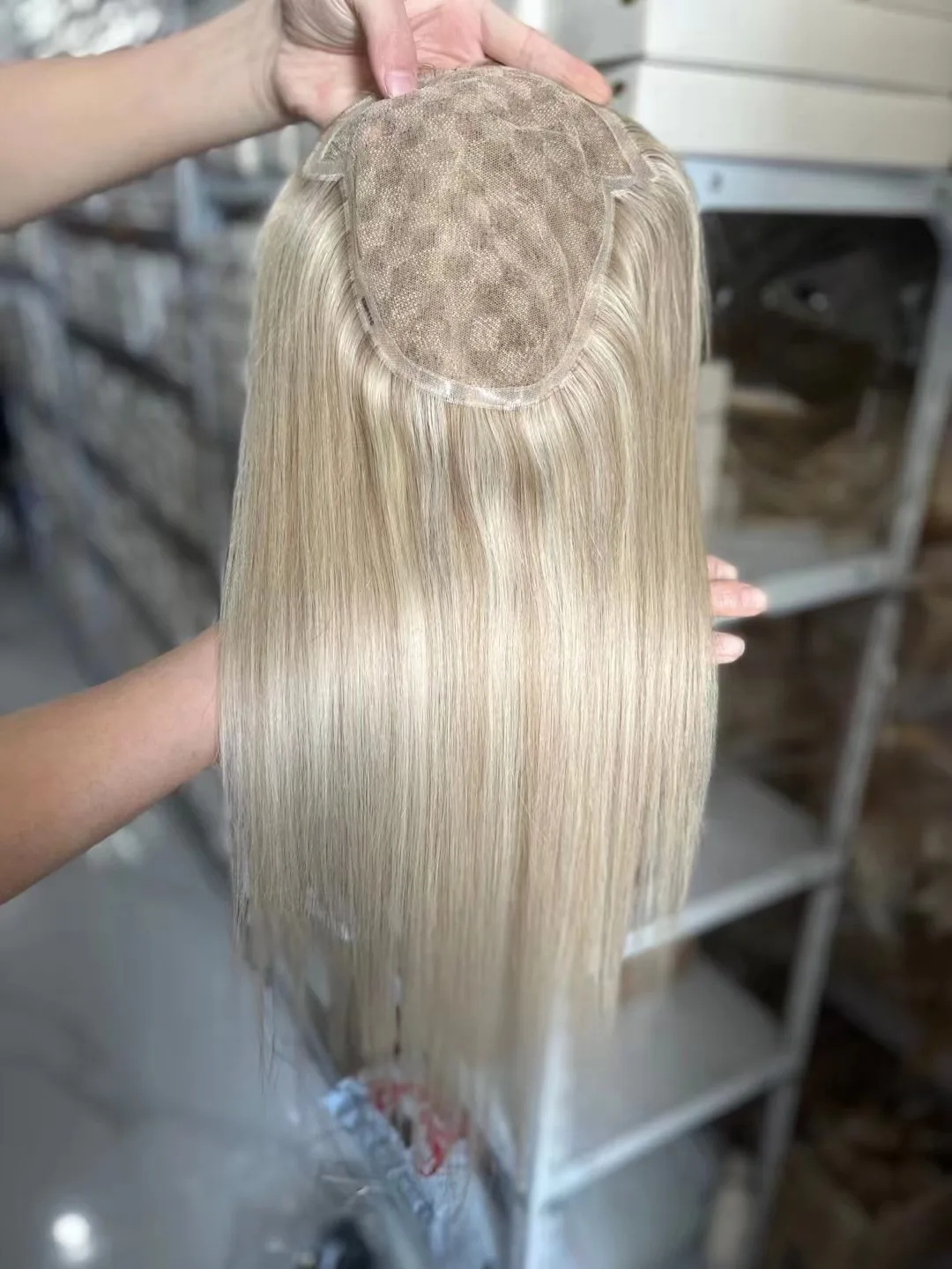 Factory Price 6 Inch Mens Toupee With Gray Hair, High Quality Topper, Natural Color Toupee
