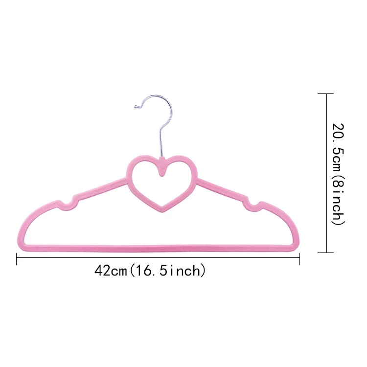 Plastic Coat Hangers Ultra Thin Space Saving Heart Shaped Plastic Clothes Hanger