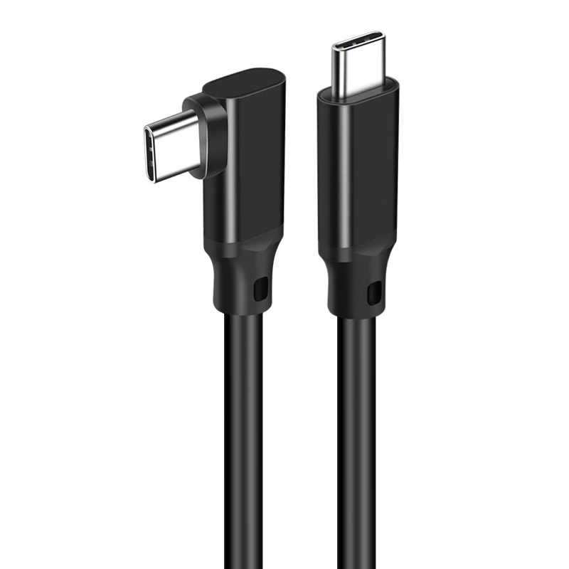 USB 3.2 Gen 2 100W VR Headset Cable 90 Degree Angle USB Type C to C Super Speed Data Transfer Charging Cord  Cable for Oculus Qu