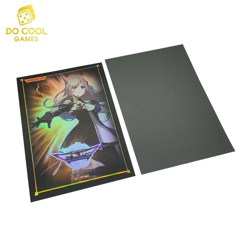 Custom Hologram Anime sexy girl trading Card Sleeves Springing to flash Color Gradient card sleeves