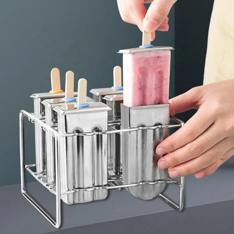 Stainless Steel Icecream Popsicle Juice Popsicle-mold Kulfi Molds Ice Cream Mold Carton