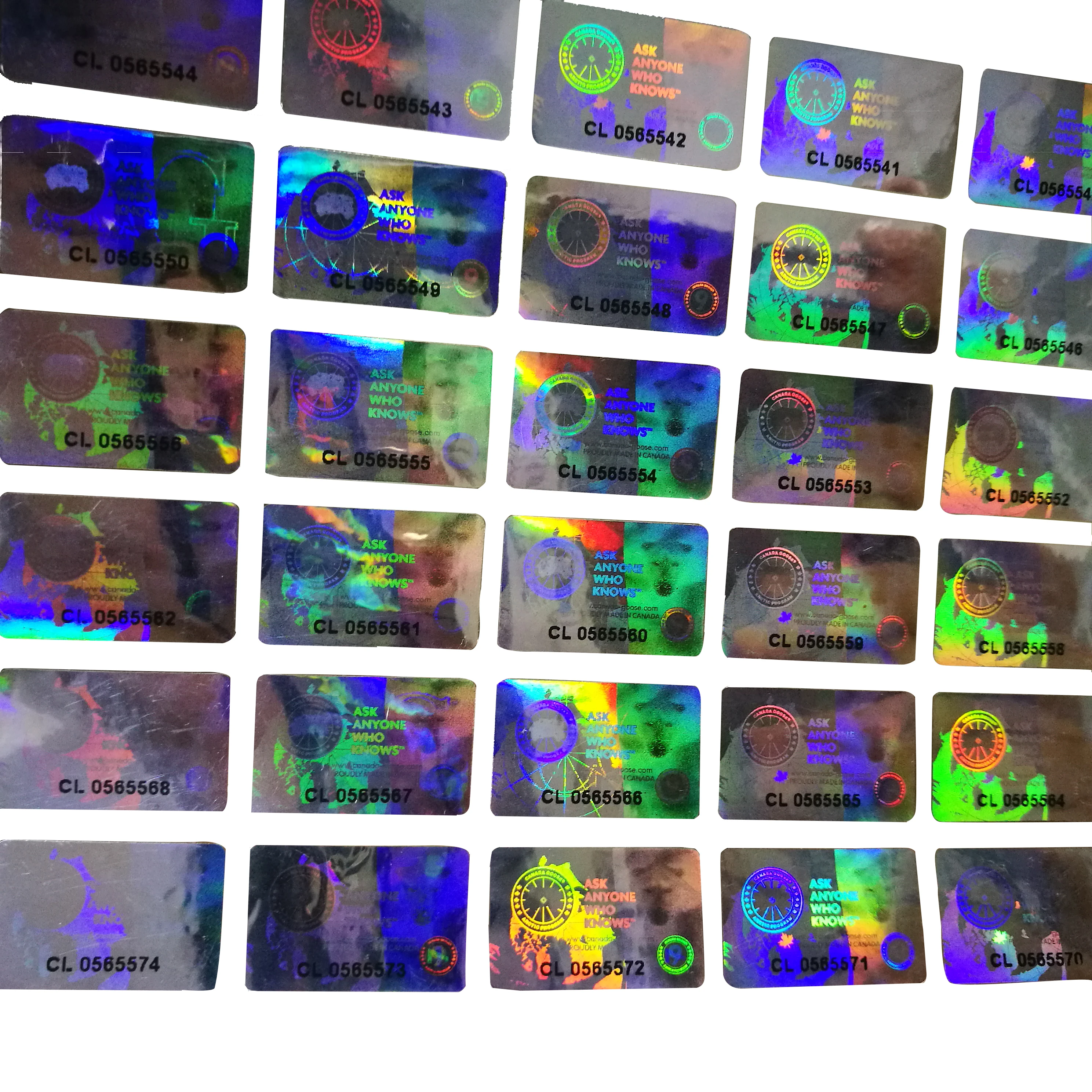 Многоканальный лазер безопасности голографическая этикетка
