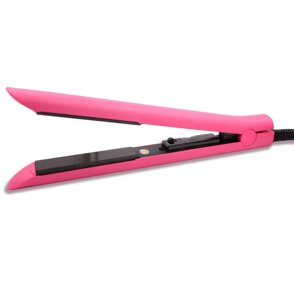 Hair Straightener Private Label Brush Electric Wholesale Dryer Brush Ceramic LED Indicator Nano Titanium Hair Straightener 45W