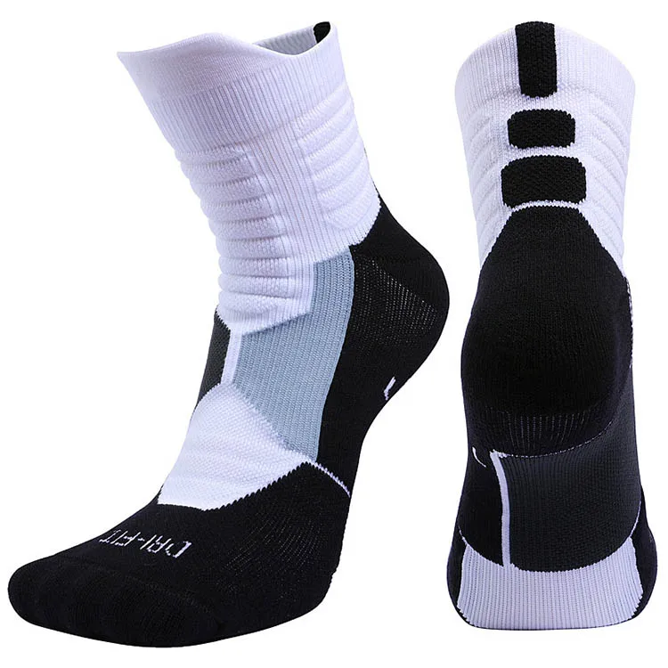 Knitted Terry Cushioned Sports Tube Socks Comfortable Athletic Running Custom Knit Socks For Mens