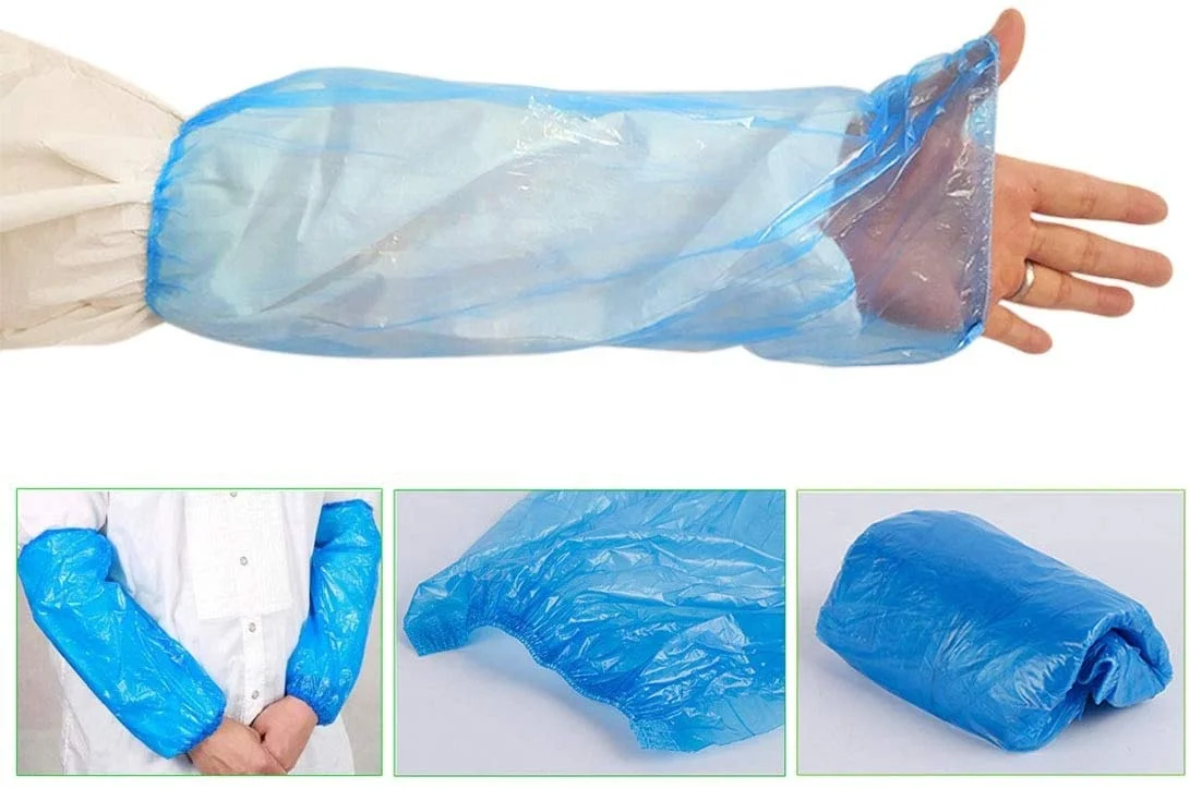 Customized disposable waterproof dustproof plastic LDPE sleeve cover for Kitchen outdoor barbecue clean room