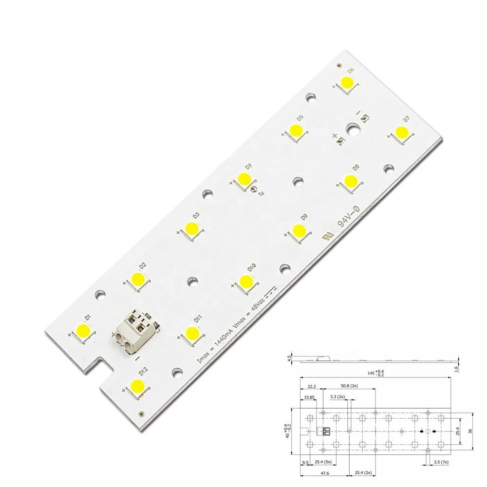 Factory Supply PCBA LED Module Street Light Module With LED Lens 5050chip High Lumen 4000K 36W 50W