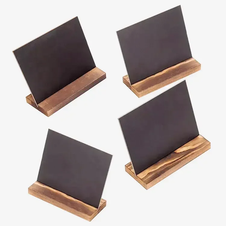 Factory Custom Small Decorative Chalk Board Mini Tabletop Chalkboard Signs with Rustic Wood Stands