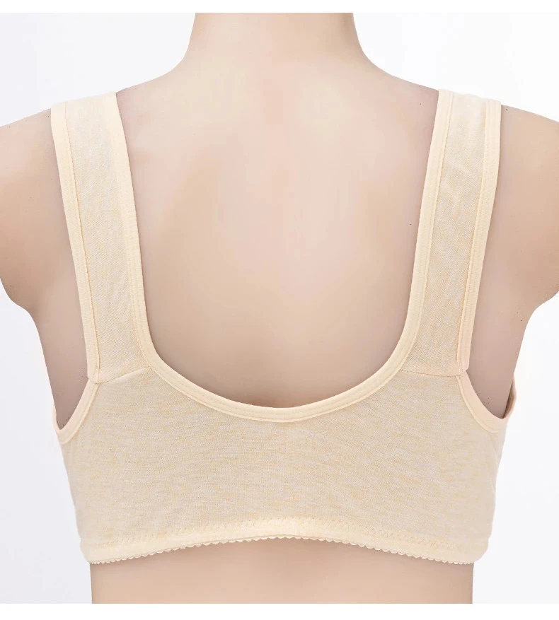 Cotton Front Button Bra Convenient Snap Sleep Comfortable Easy Close Sports Bra for Older Women