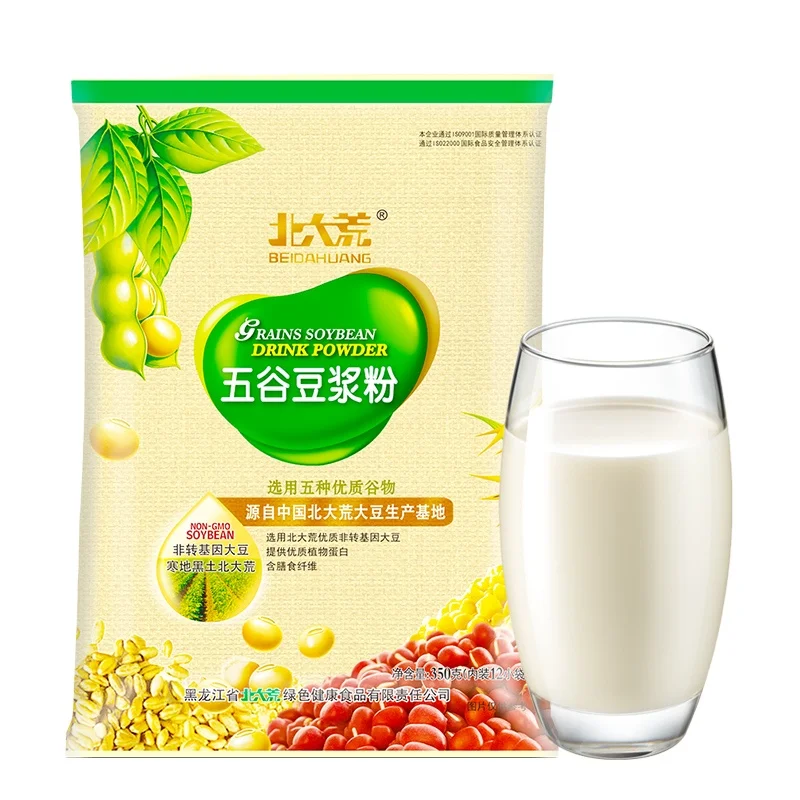 
Salable green non-gmo 350g/bag healthy instant grain soy milk powder 
