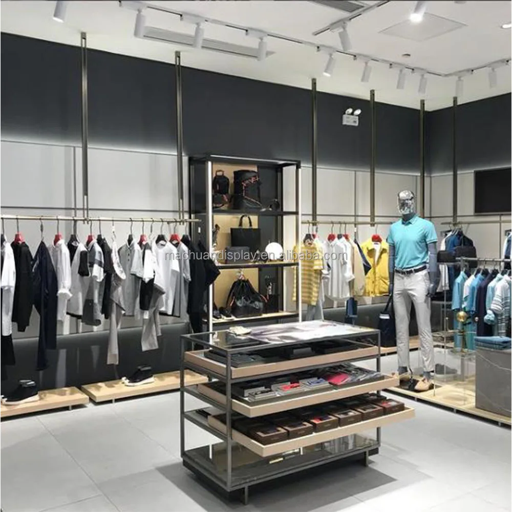 Creative Design Retail Shop Metal Display Rack Clothing Rack Display For Garment