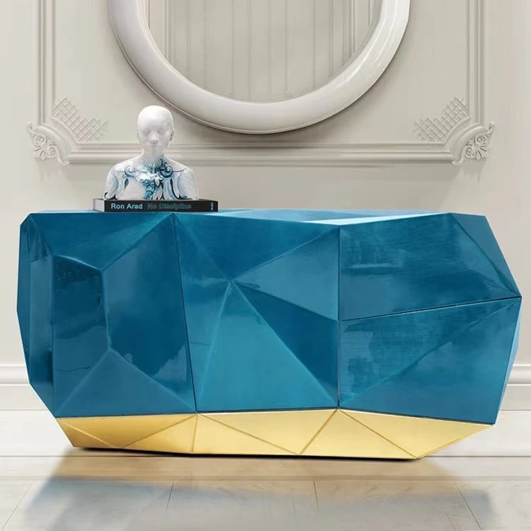 Geometric TV cabinet dining side cabinet living room personalized side multiple colors customizable storage cabinet