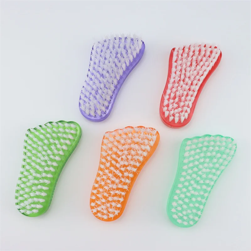 Foot shape multi-functional kitchen clothes cleaning plastic dust nail  brush