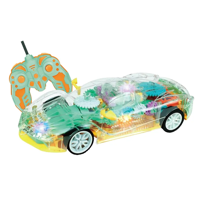 Transparency Remote Control l Four Clear Benzene Tooth Car Child  Four-wheel Auto Motor  Toys