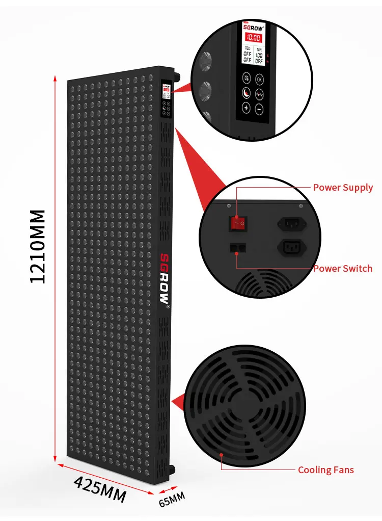 3000w red light therapy panel with stand red light therapy panel with horizontal stand