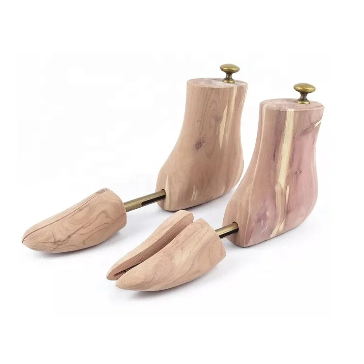 Cedar adjustable shoe tree wholesale high upper wooden boot tree