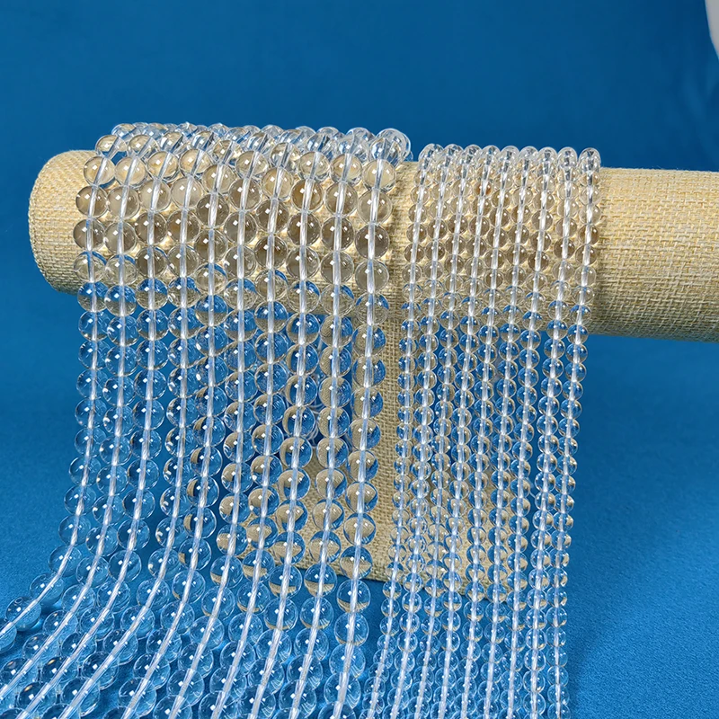 AAA natural white crystal beads 4/6/8/10mm high-quality rounded crystal beads for jewelry or clothing