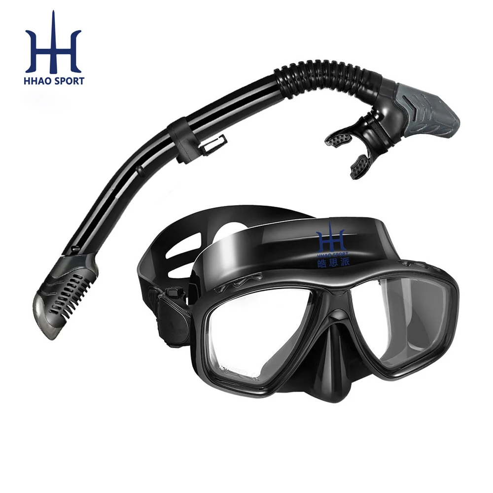 
Multiple Color Tempered Glass Myopia Snorkeling Mask And Sea Snorkel Set For Diving 