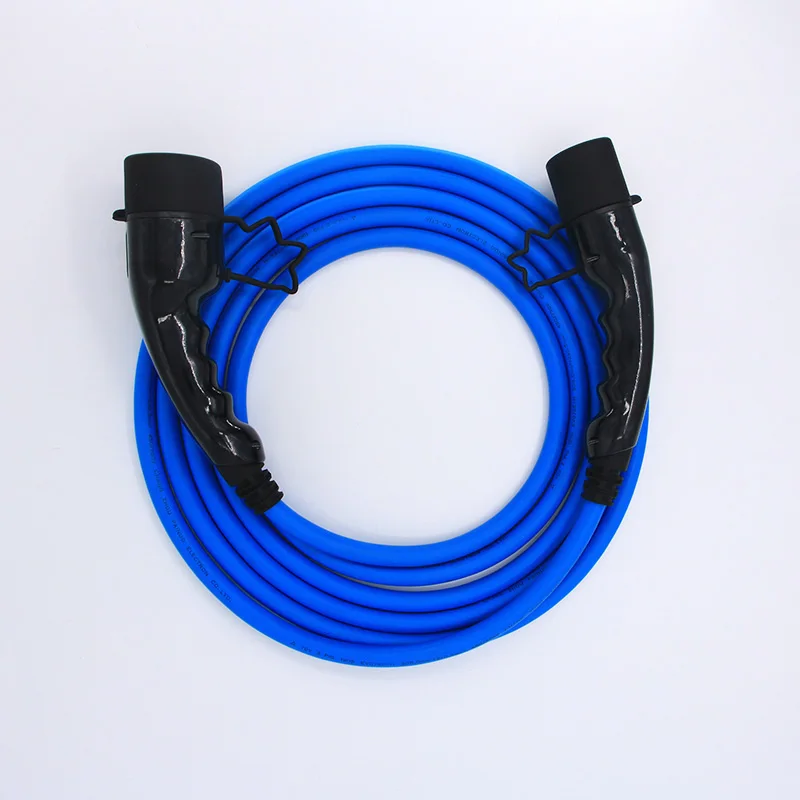 22kw Electrical connector type 2 to type 2 evse mode 3 car charger cable 32A single phase