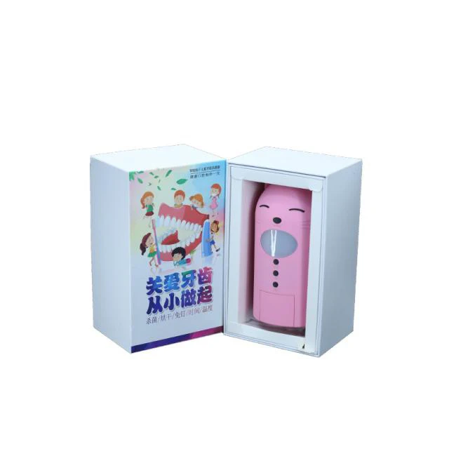 C3 Portable plastic auto toothpaste dispenser, LEDUVC toothbrush sanitizer sterilizer for kid family