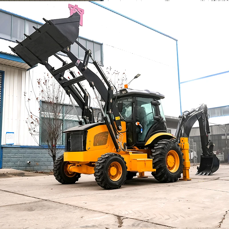 Cheap Wheel backhoe loader CE/EPA Diesel Construction Engineering equipment excavator 4x4 backhoe loader for sale