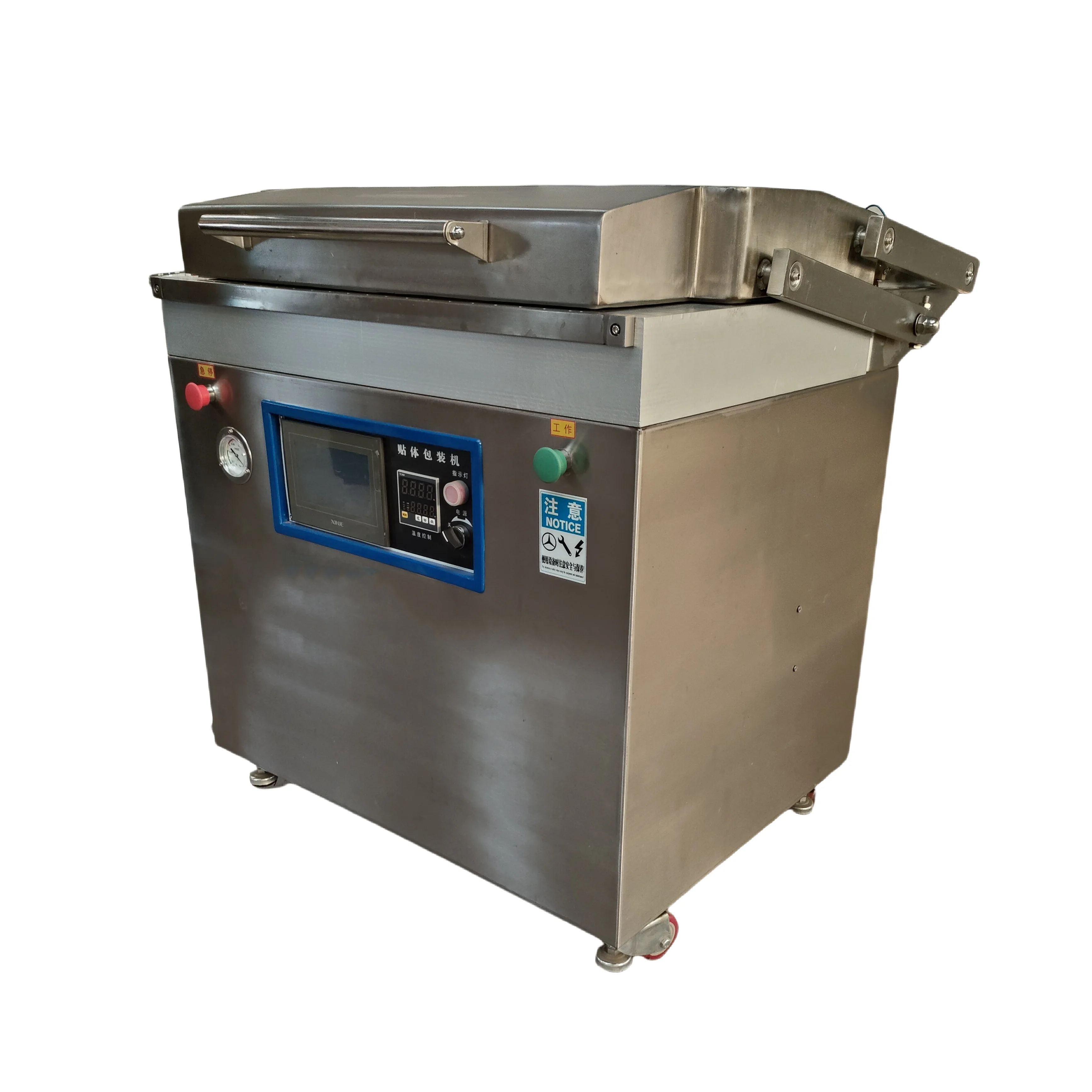 Industrial fresh meat frozen seafood tray sealer Food Plastic Containers Vacuum Skin Packing Machine Automatic film skin packer