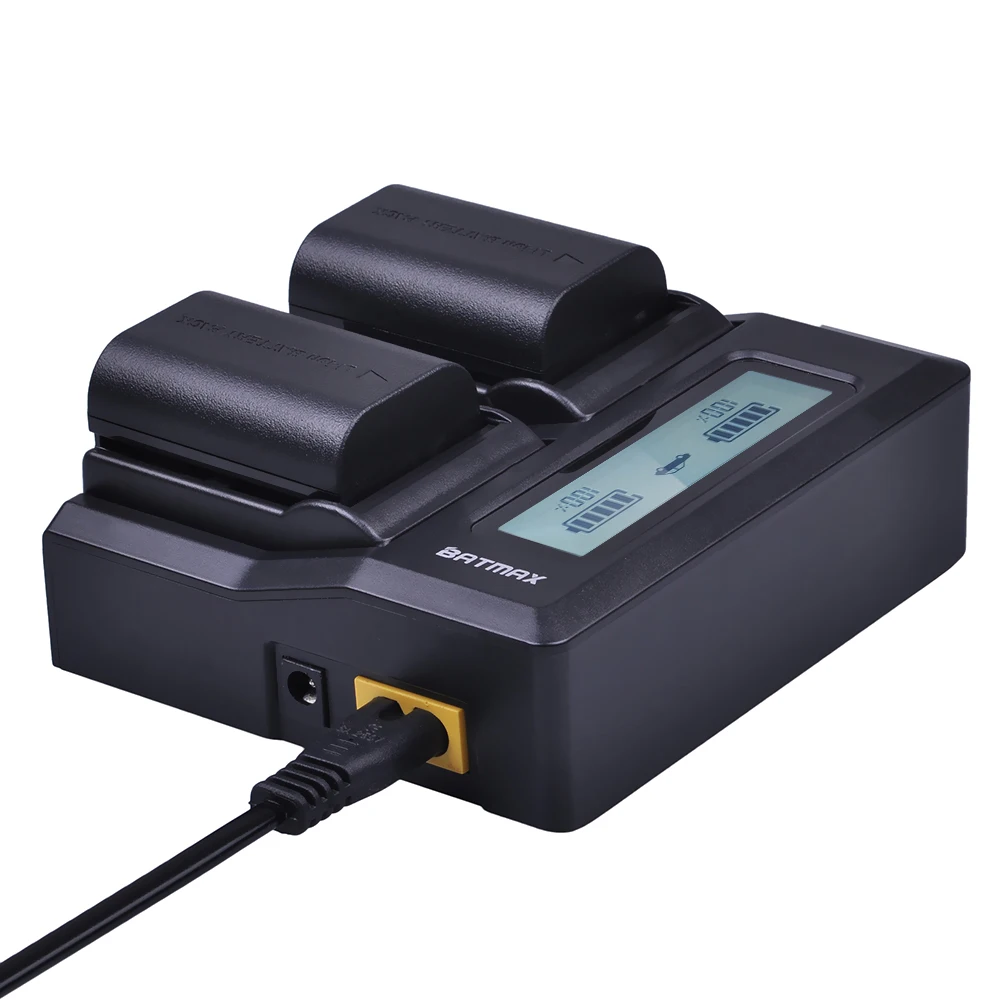 NEW LP E6 LPE6 LP-E6 E6N Battery Charger LCD FAST Charger For Canon EOS Mark II 5D Mark III 6D 7D 80D EOS 5DS R Camera battery