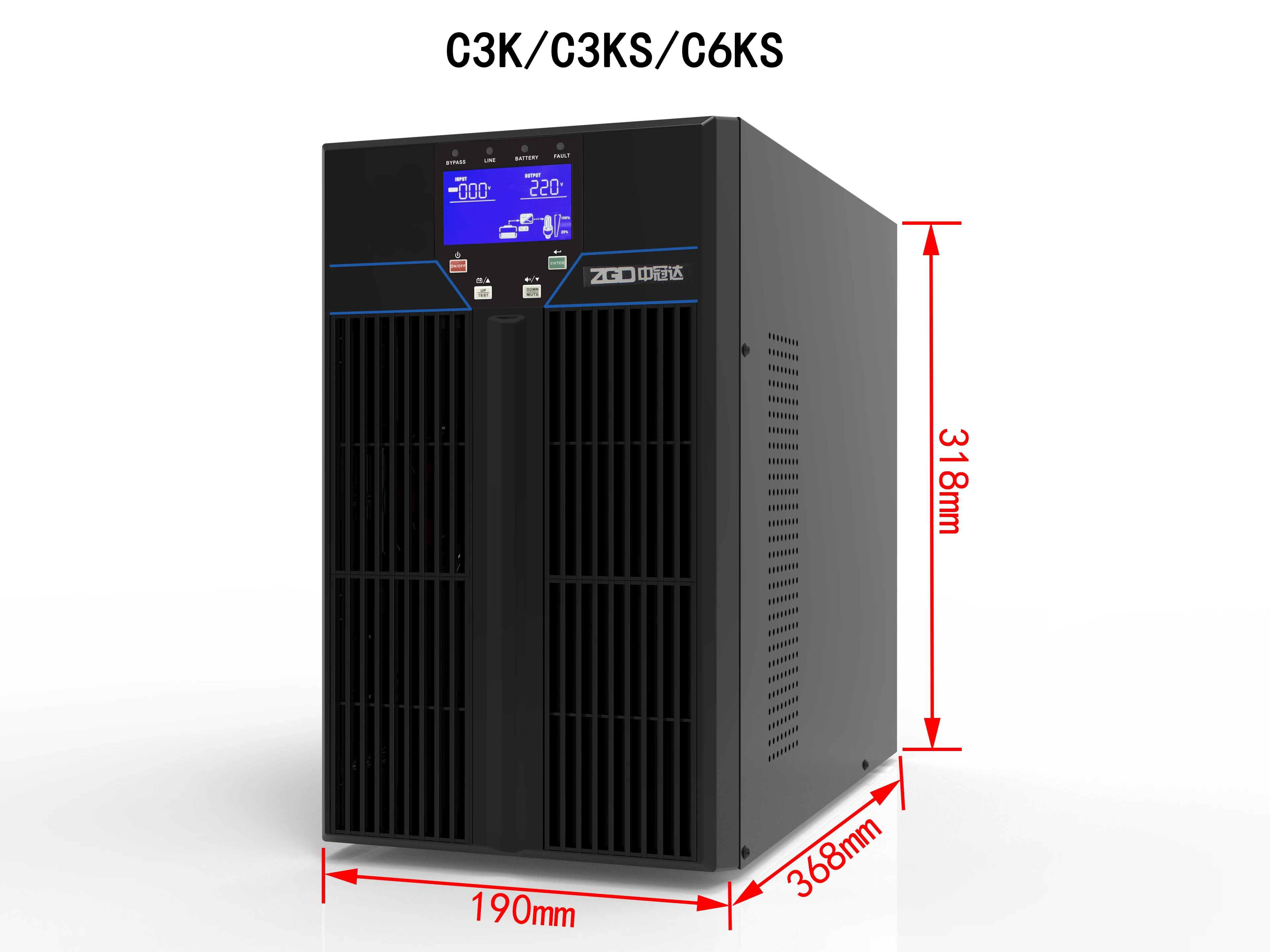 Online UPS 3KW 3KVA High Frequency Single Phase 220V UPS Uninterruptible Power Supply for mining machine