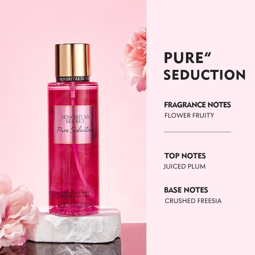 High Quality Women Perfume Body Spray 250ml Long-lasting Perfume Mist Perfume Floral Glass Bottle Female Eau De Parfum JL