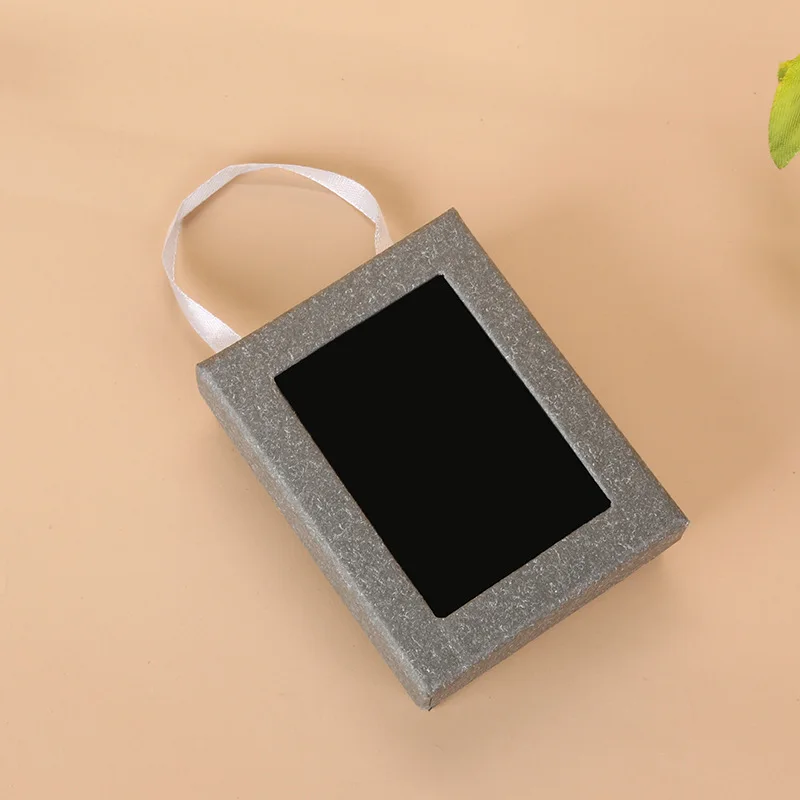 New creative packaging kraft paper handheld rectangular jewelry box simple necklace earring jewelry box