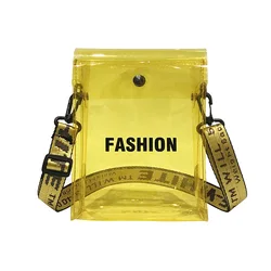 New fashion durable jelly pvc flap bag custom shoulder shopping bags