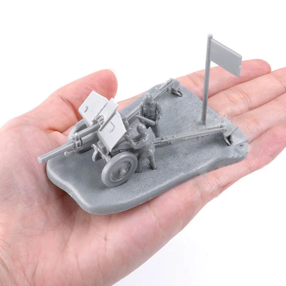 
4D 1:72 Scenario M1938 M30 Assemble Model Antitank Cannon Soviet Artillery Toys Puzzles Building Bricks Toy Model 