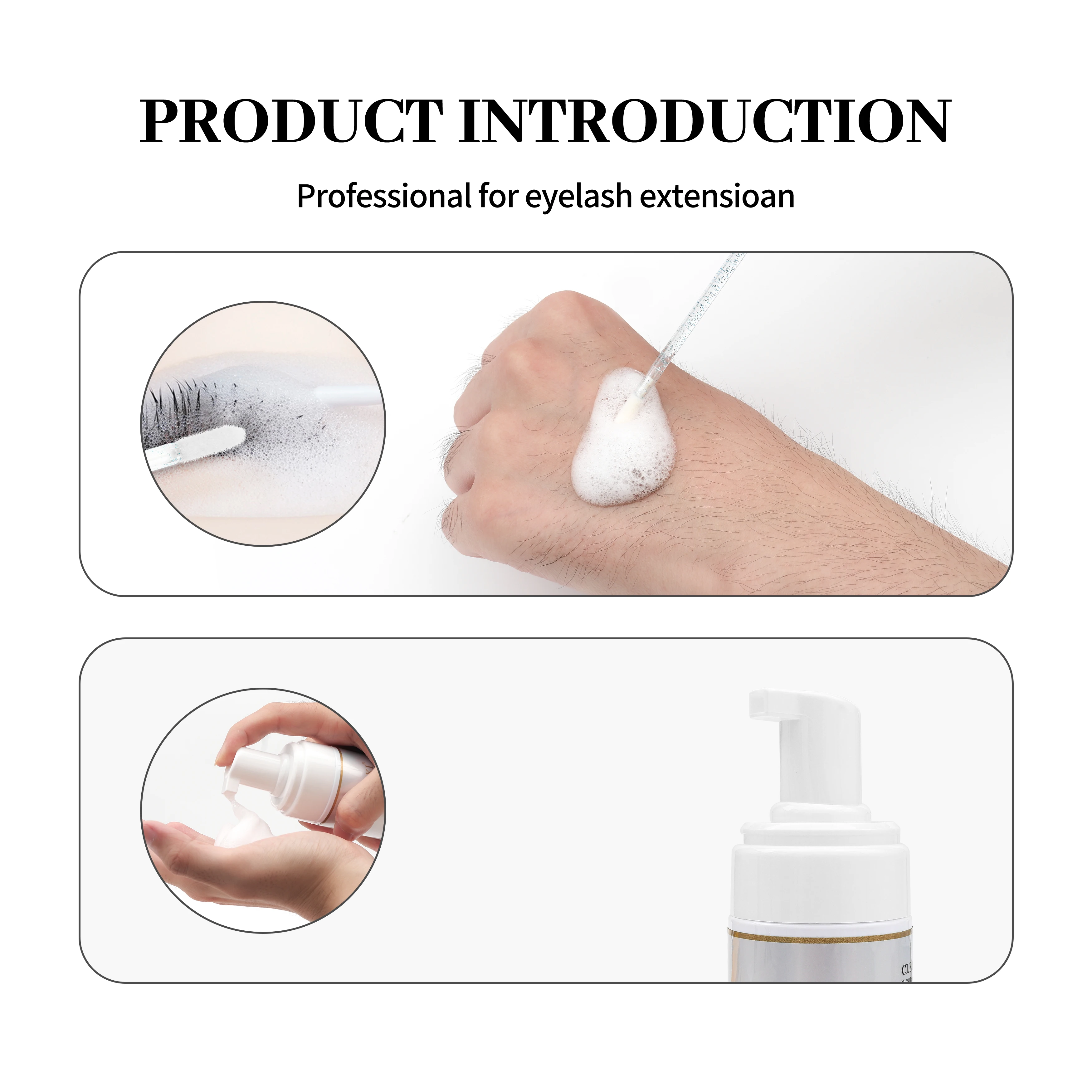 XIUSUZAKI 120ml Eyelashes Extension Wash Lash Lift Concentrate Cleaning Mousse Cleanser Foam Lash Private Label Eyelash Shampoo
