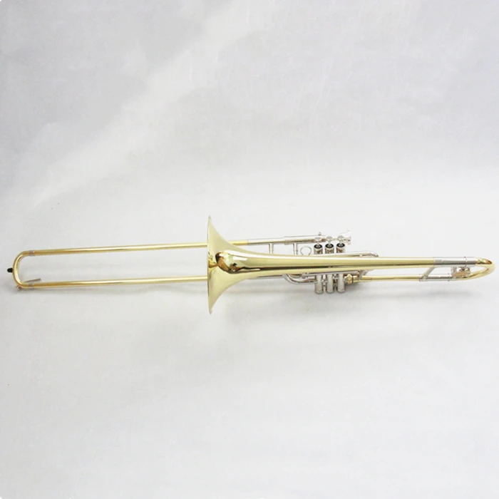 Professional Dual Usage Bb/F Tone Piston Valves Trombone Brass Instrument