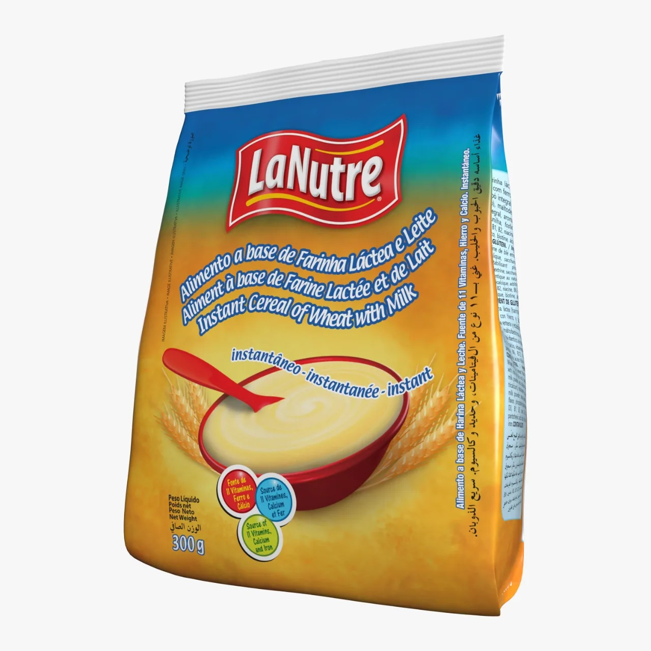 La Nutre Instant Pre-Cooked Wheat Cereal Food Grade Special Selected Nutrients Aluminum Sachet 230g
