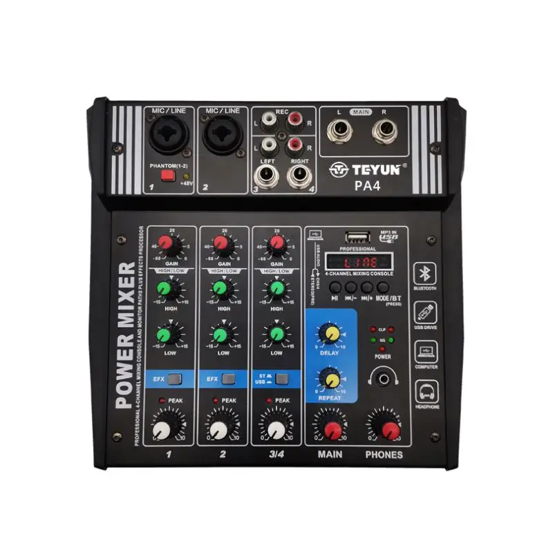 Hot Selling Studio Condenser Dj Equipment Console Player Mixer With Low Price