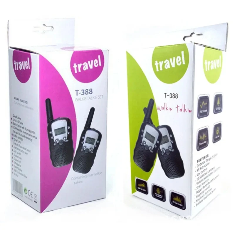 Kids Walkie Talkie Two Ways Radio Toy Walkie Talkie for Kids 3 Miles Range 22 Channels Handheld Mini Walkie Talkie for Adventure