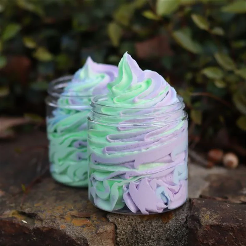 High Quality Moisturizer Pure Skin Lightening Foam Fruit Rainbow Ice Cream Whipped Body Soap For Shaving