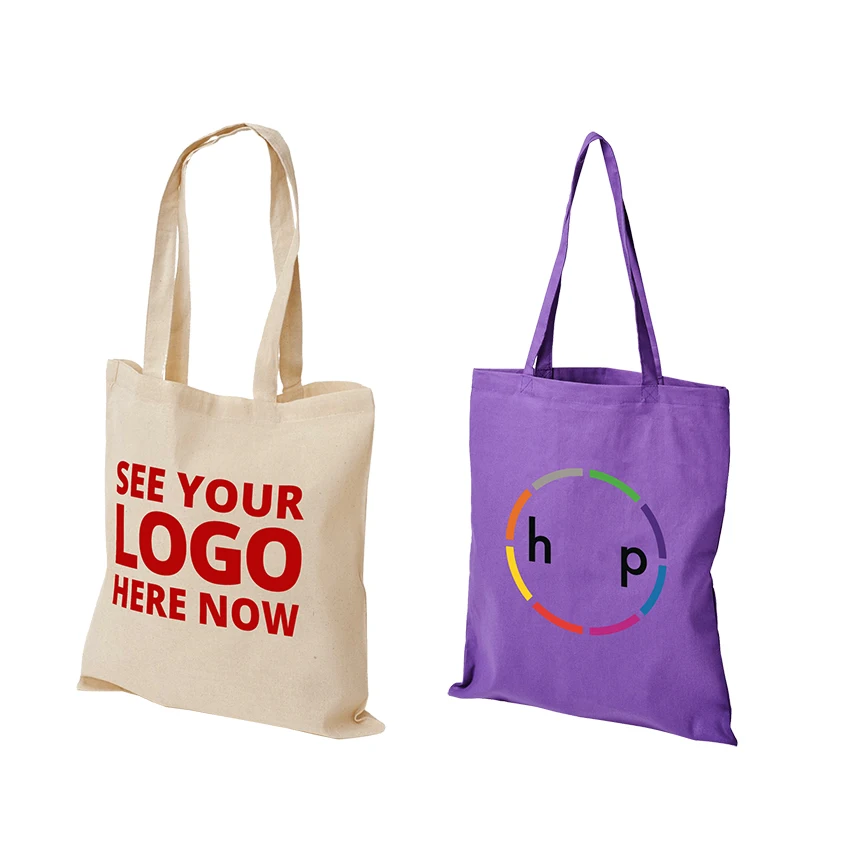 Однотонная белая холщовая Хлопковая Сумка-тоут, 12 унций