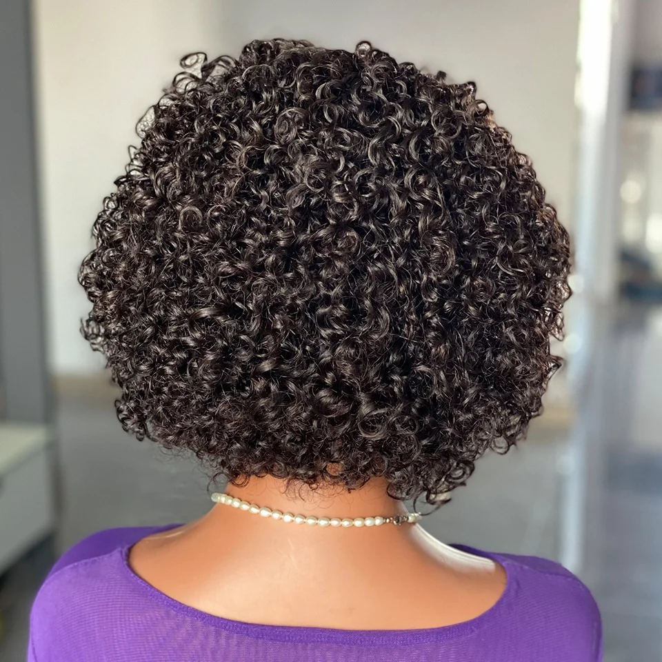 Short kinky curly L part wigs human hair For Black Women Kinky Twist Wigs Cheap Price Human Hair Short BOB Wig