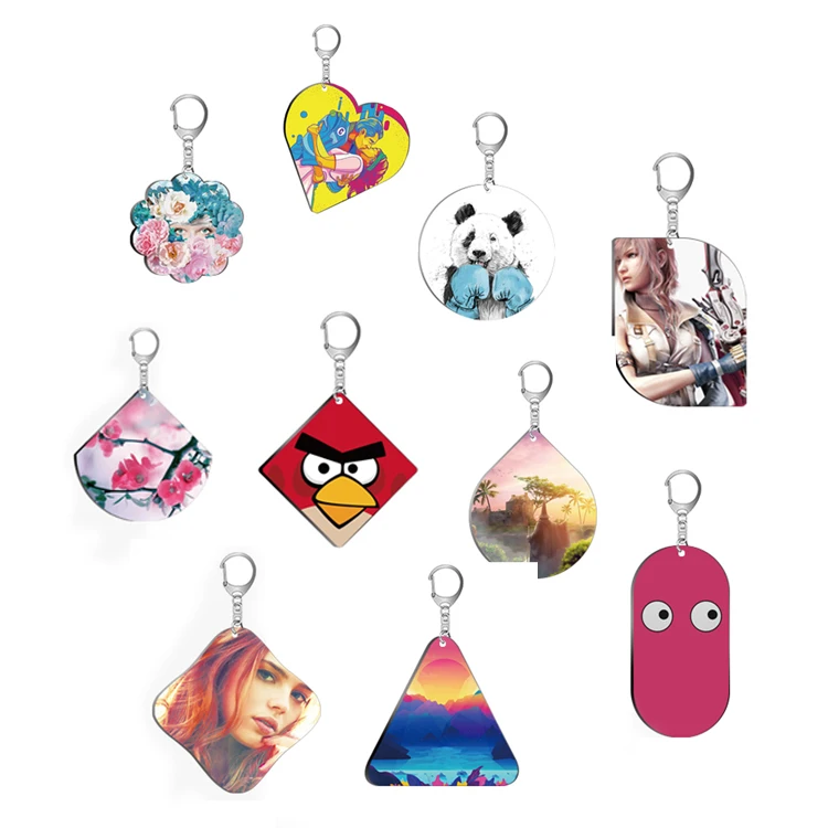 
Хрустальный милый медведь брелок собака растение сердце девочка зеркало звезда заготовки 3d пользовательский логотип мини акриловый прямоугольный аниме брелок 