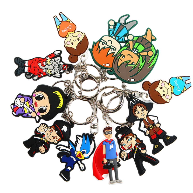 Custom Keychains 3d Toy Story Silicone PVC Rubber Anime Character Key Chain for Gifts