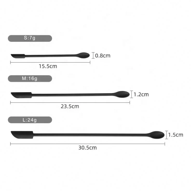 Adjustable Reusable Beauty Makeup Spatula Tool Food Grade Silicone Rubber Spatula Set Kitchen Utensils for Baking