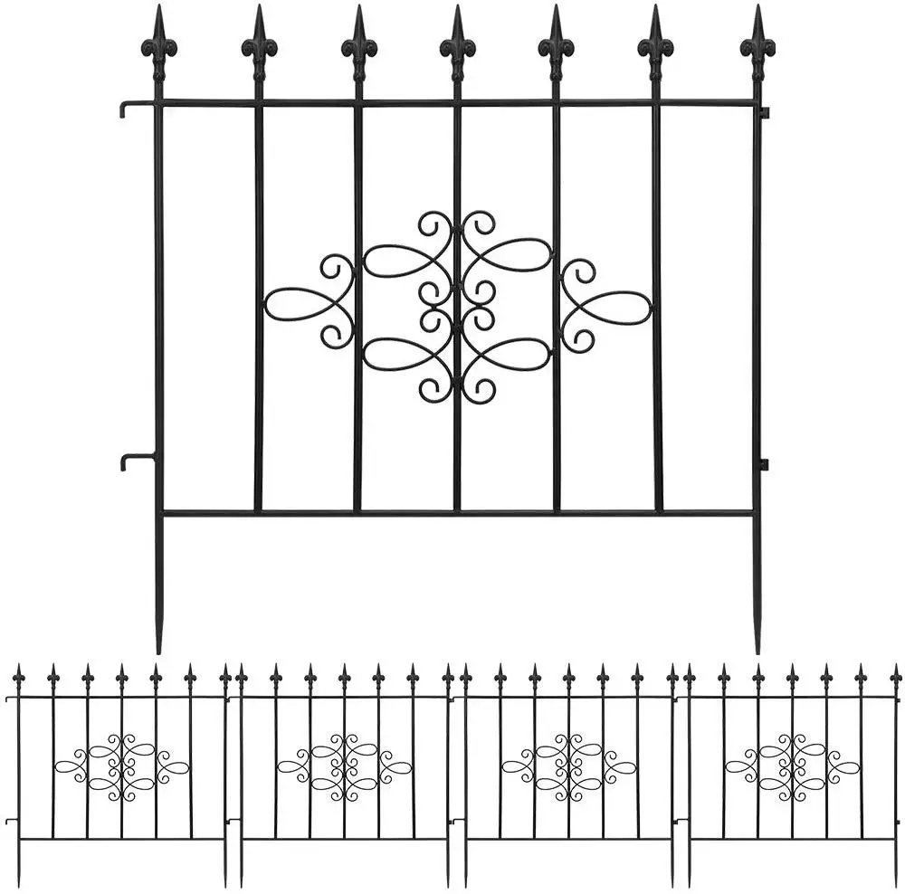 
Outdoor Decorative Metal Garden Fence Panel Animal Barrier Iron Folding Edge Wire Border Fence 